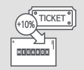 티켓 금액의 10% 멤버십 포인트 적립